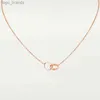 Designer-Halsketten Neues klassisches Design Double Loop Charms Anhänger Liebeshalskette für Frauen Mädchen 316L Titanstahl Hochzeitsschmuck Collares Collier