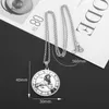 Pendant Necklaces Zodiac Necklace Stainless Steel Silver Color Leo Capricorn Taurus Sagittarius Constellation Necklace Pendant Birthday Gift 240330