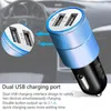 شاحن السيارة Mini Dual USB Car Adapter 2.1A Double USB 2 منفذ لـ iPhone Samsung Galaxy