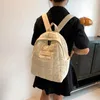 Mochila inverno cor sólida feminina japonesa simples casual leve mochilas impermeáveis mochila para estudantes universitários