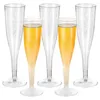 Disposable Cups Straws 10pcs Goblet Plastic Entertain Guests Glitter Clear Cocktail Red Wine Glasses Cocktails Cup Dining Room Supply