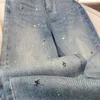 Jeans de mujer Moda coreana para mujeres 2024 Primavera Verano Industria pesada Flash Drill Retro lavado Cintura alta Pantalones de pierna ancha Mujer