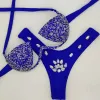 Conjunto 2023 Biquíni de shinestone Set New Bling Stones Swimsuit