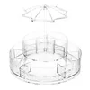 Förvaringslådor Makeup Box Compact Cosmetic Capacity Rotating Organizer för Vanity Dresser Multi -fack Badrum