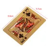 Altre forniture per feste festive Carte da gioco in oro 24 carati Gioco di poker Set di lamine Carta magica in plastica Impermeabile Jugando A Las Cartas Drop D Dhot5