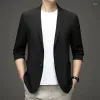 Abiti da uomo Blazer Ehioe2023 Giacca da completo estiva Tra-sottile Traspirante Alta elasticità Leggera Seta di ghiaccio Protezione solare Casual Drop Deliv Dhfst