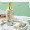 Dispenser di sapone liquido Bottiglia di lozione nordica Ceramica Porta disinfettante per le mani Wc Doccia Gel Shampoo Dispenser Piatto Accessori per il bagno