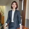 Women's Two Piece Pants High-Grade Professional Suit Female Spring And Autumn Temperament Fan Manager Work White Collar Interview