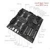 マザーボードHinist X99 XeonキットマザーボードセットLGA 2011-3 E5 2698 V4デュアルCPUプロセッサECC DDR4 8 16GBメモリE-ATX M.2 NVME SSD DHGP3