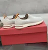 24S Luksusowe mężczyzn Casual Sneakers Lp Buty dzianina platforma Sneaker damska elastyczna kaszmirowa wiedza kaszmirowa niska okrągła gumowa podeszwy lekkie trenerzy sportowców piana pudełko na buty skate