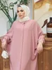 Etnische kleding moslim gewaad abaya mode batwing mouw lange kaftan hijab jurk voor dames open