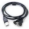 1.5M USB 2.0 Male To Female Extension Cable with Panel Mount Screw Hole Lock Connector Adapter Connector for Computer