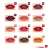 Autres articles de beauté de santé Maquillage Pudaier Lip Liner Matte Set 12 couleurs Kit de crayon à lèvres imperméable à l'eau longue durée rouge à lèvres Nude Conto Dhpgj