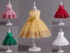 Cute Pink White Red Green Yellow Jewel Girl's Birthday/Party Dresses Girl's Pageant Dresses Flower Girl Dresses Girls Everyday Skirts Kids' Wear SZ 2-10 D401096