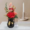 Vases Black Ceramic Vase Flower Pot Dining Table Decor Dinning Ceramics Home Decoration