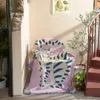 Tekstil şehir ins pembe kız kedi desen battaniye ev dekorasyon goblen koltuk kapağı açık kamp piknik paspas 130x160cm 240326