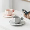 Tasses soucoupes nordique géométrie créative tasse à café en céramique avec cuisine fête boisson articles décoration de la maison cadeaux