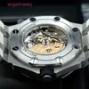 Relógio de pulso AP personalizado Royal Oak Offshore Series 15710ST Relógio masculino de 42 mm de diâmetro Relógio casual mecânico automático de precisão de aço de borracha