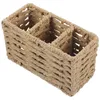 Panier diviseur de rangement de cuisine, support à argenterie, porte-ustensiles pour la maison, cuillère, organisateur de couverts, paniers compacts en corde de papier, crayons