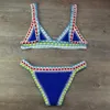 Seksi bikinis yaz kadın mayo el tığ işi bikini set mayo plaj mayo takım elbise biquini kadın monokini 240321