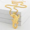 Pendant Necklaces Crocodile Pendant with 60cm Chain Copper Neckalce For Women Men Gold Plated Dubai African Fashion Hip Hop Jewelry Accessories 240401