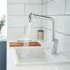 Kitchen Faucets Gun Grey Sink Pl Out Type Brass Water Mixer Taps Cold Single Handle Deck Mounted Rotating Black/Chrome Drop Delivery H Dhpwr