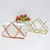 Kitchen Storage Iron Paper Towel Holder Countertop Stand Stainless Steel Triangle With For Office Bar