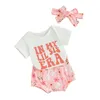 Set di abbigliamento nati bambina abiti estivi per la piccola sorella gomanper floreali cortometraggi 3pc neonati set da bambino