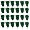 Fiori decorativi 24 pezzi Pom Pom cheerleader Lamina metallica Cheer con manico in plastica per adulti Bambini Cheerleader Party Verde