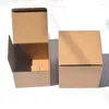 Gift Wrap 10pcs/lot Brown Kraft Paper Box Party DIY Carton Wedding Three-layer Hardened Cardboard General