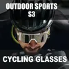 S3 Cycling Glasses Outdoor Sports Sunglasses Mountain Bicycle Men Women Speed Road Bike Goggles Eyewear TR90 with Box 240401