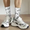 Chaussettes pour hommes rétro lévriers italiens chien lévrier unisexe Style de rue motif imprimé Crazy Crew chaussette cadeau