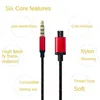 2024 3m, 1.5m, 1m Five-core Live Sound Card K Song Kefeng V8 Long Red and Other General Recording Braided Audio Cables