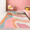 Simples luxo sala de estar decoração tapete rosa menina quarto cabeceira bay janela antiderrapante tapetes casa varanda cozinha varanda 240401