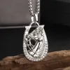 Pendant Necklaces Hip Hop Ice Out Golden Horse Head Pendant Horseshoe Necklace for Men Personality Charm Fashion Rock Party Jewelry 240401