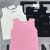 Dames T -stukken tanks ontwerper shirts dames sling luxe croptop render strass Letter Letter Vest zomer gebreide tops slanke mouwloos t -shirt