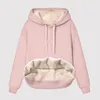 Womens Hoodies Sweatshirts Solid Color Fleece Thick Warm Women Minimalism Autumn Winter Loose Korean Sportswear Plover Hoodie Tops Dro Dhksn