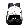 Sacos engraçados mona lisa gato mochila bonito gato sacos de escola para crianças mochila ortopédica no jardim de infância primário mini mochila