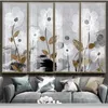 Bakgrundsbilder Linje Ritning Floral Abstract Flower Ink 3D Wallpaper Papel de Parede Living Room Soffa Tv Wall Bedroom Kök Restaurang Mural