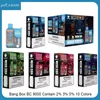 Bang box Puff 9000 9K Puffs Disposable Vape Authentic Vapers Mesh Coil Rechargeable Electronic Cigarettes 0% 2% 3% 5% 10 Colors Pen System