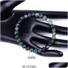 Beaded Bijoux Mode Nouveau 6 8 10Mm Perle Taille Plate Aquatic Agate Bracelets Files Et Drop Delivery Ot8Sx