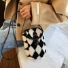 Umhängetaschen Koreanische Casual Plüsch Umhängetasche frauen Tasche 2024 Winter Mode Kleine Flauschigen Fell Stoff Weibliche Handtasche Dame Telefon Geldbörsen