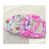 Brins de perles 10Mm Atte Mystic Aura Quartz perles roses Bracelet élastique pierre précieuse perle livraison directe Dh4Hz