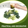 Dekorativa blommor 2 PCS Candlestick Garland Eukalyptusringar för pelare Kransar Hantverk Artificiellt bröllop