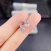 Stud Earrings KJJEAXCMY Fine Jewelry 925 Silver Natural Aquamarine Girl Selling Ear Support Test Chinese Style