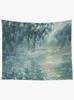 Tapissries Monet Morning On the Seine Fine Art Tapestry Room Decor Korean Style mattvägg