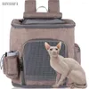 Cat Carriers Pet Carrier ryggsäck för små hundar Katter Valpar reser väska flygbolaget godkänd med mesh fönster mjuka mattpåsar vandring
