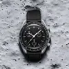 Relojes mecánicos unisex Cronógrafo biocerámico Reloj lunar Totalmente funcional Hora mundial Todas las manecillas operativas Serie Mercurio Sol Plutón Esfera