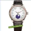 Luksusowe męskie zegarek Moonphase Rose Gold White Dial 39 mm Automatyczny ruch mechaniczny Sapphire Crystal brązowy skórzany pasek M264L