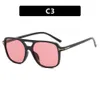 Classic Sunglasses Fashion Women's New Sunglasses 23 inch Double Beam Trendy Square UV 400 Outdoor Casual Hundred Eyewear